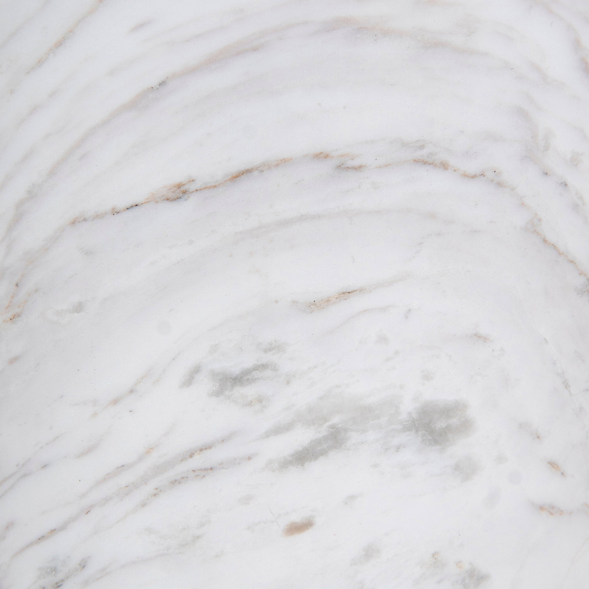 45cm Brushed Gold Capri Side Table - Carrara Marble
