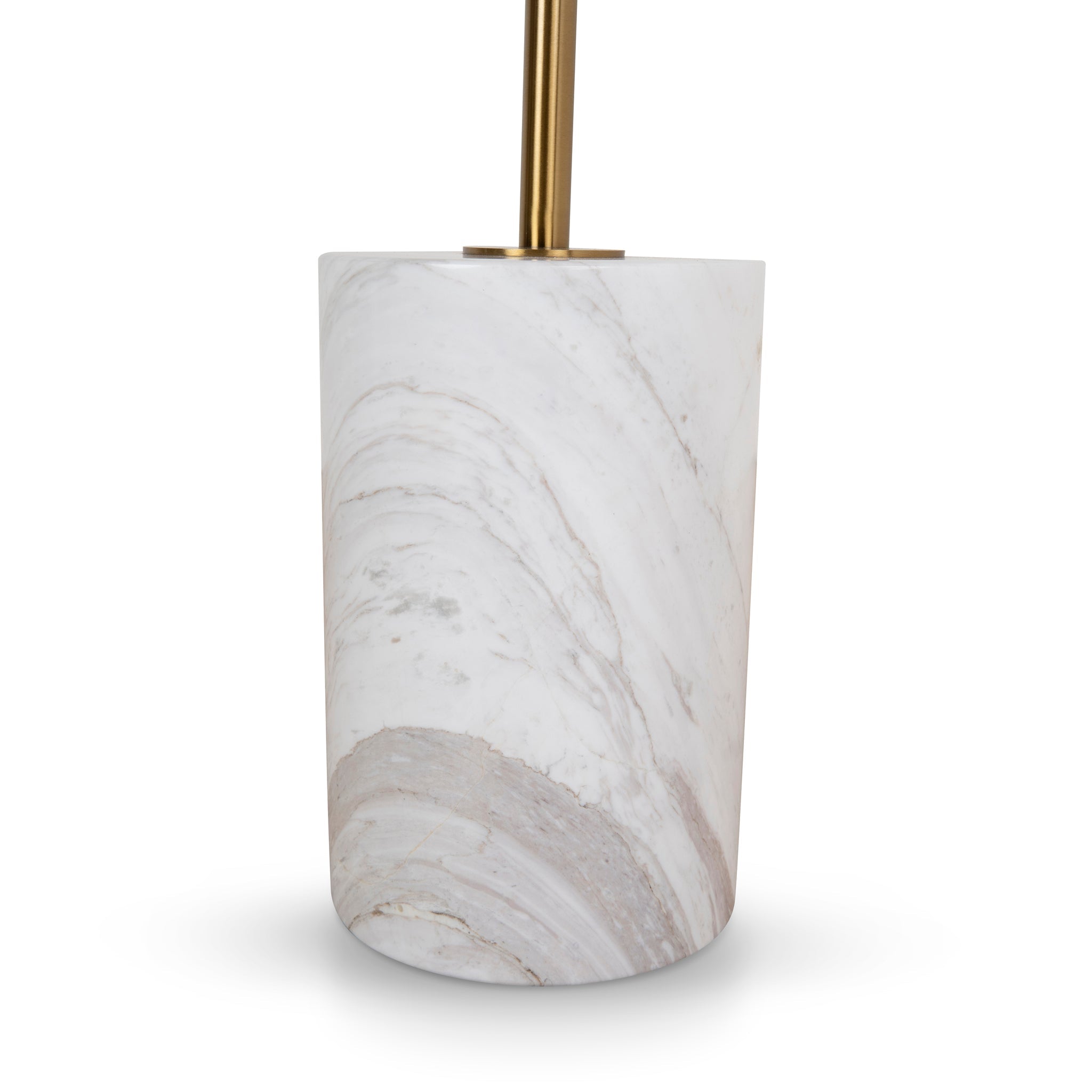 45cm Brushed Gold Capri Side Table - Carrara Marble