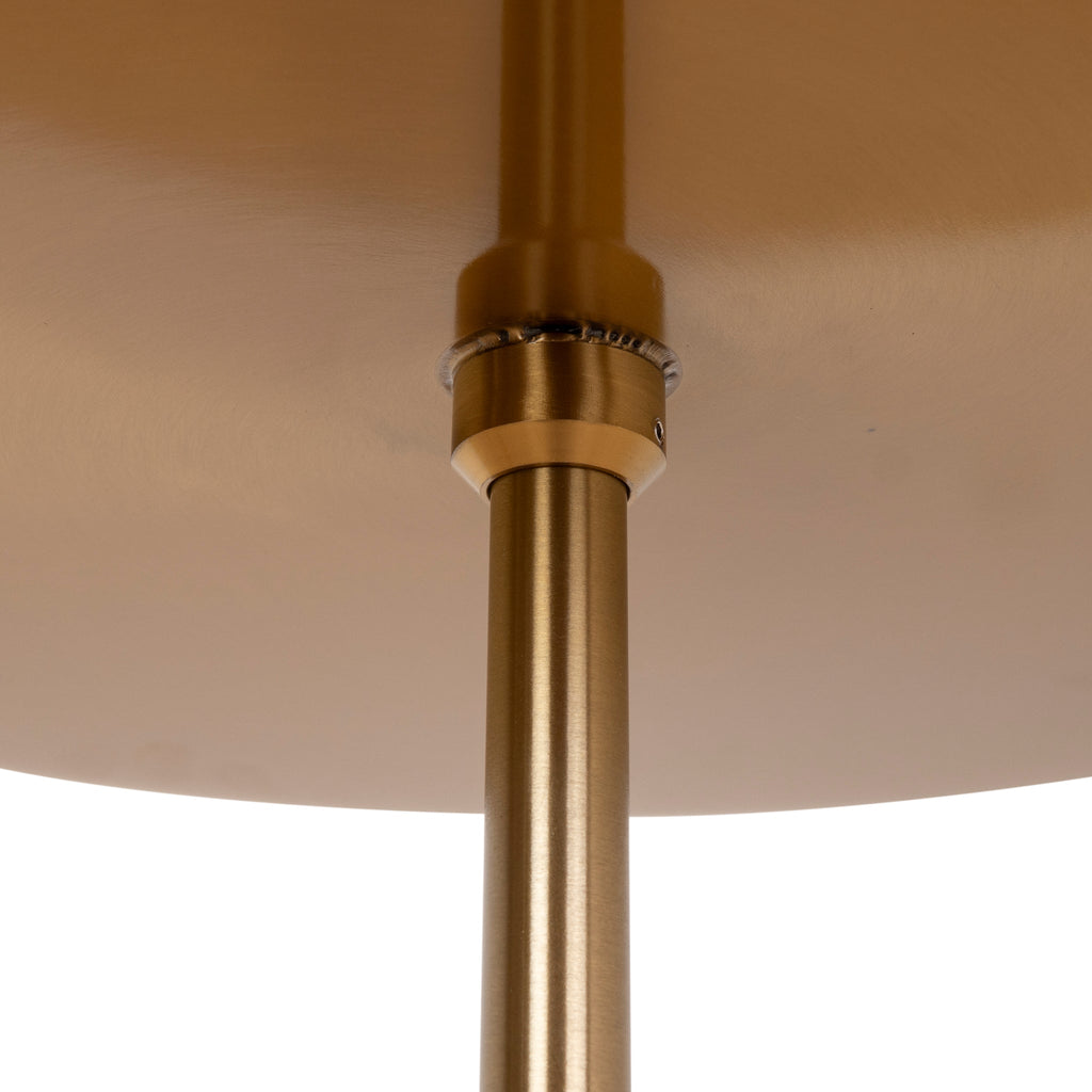 45cm Brushed Gold Capri Side Table - Carrara Marble