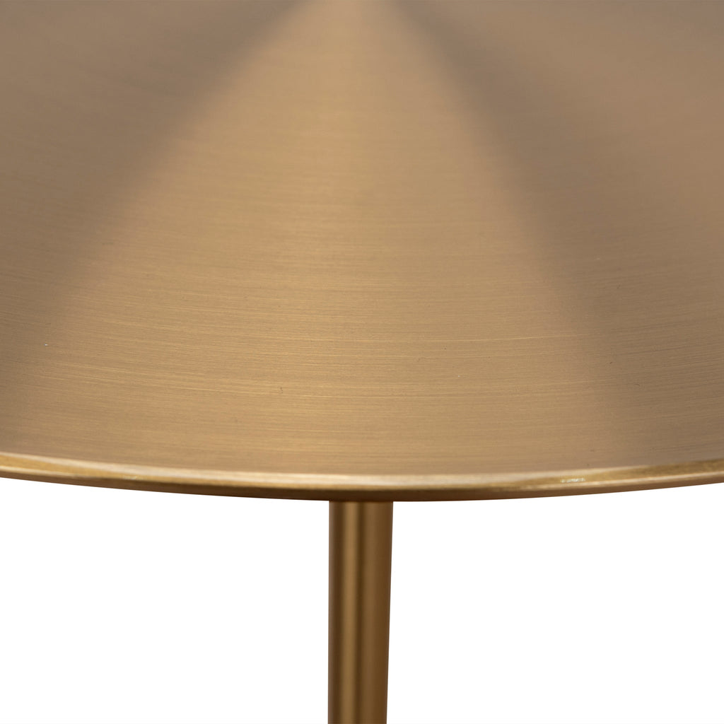 45cm Brushed Gold Capri Side Table - Carrara Marble