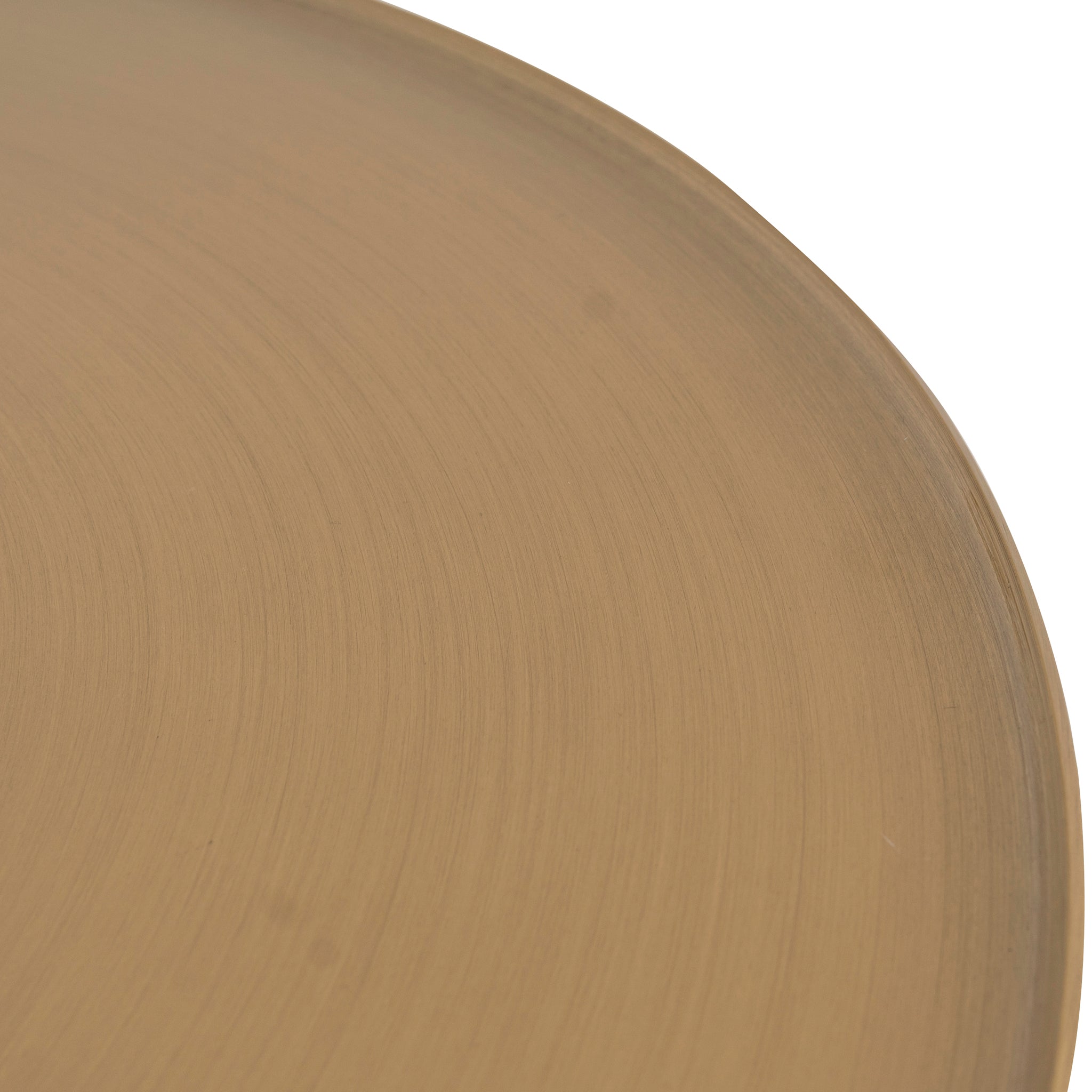 45cm Brushed Gold Capri Side Table - Travertine