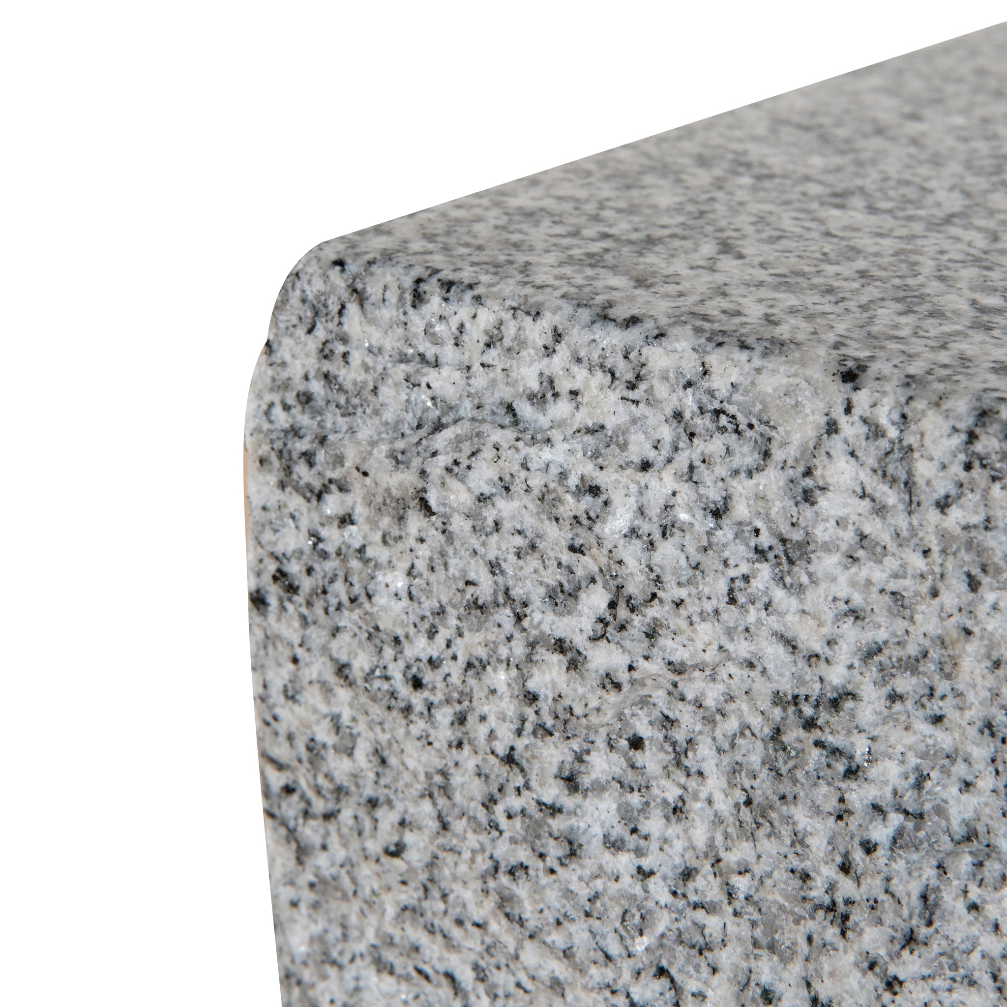 45 cm Brushed Gold Capri Side Table - Faceted Granite Marble
