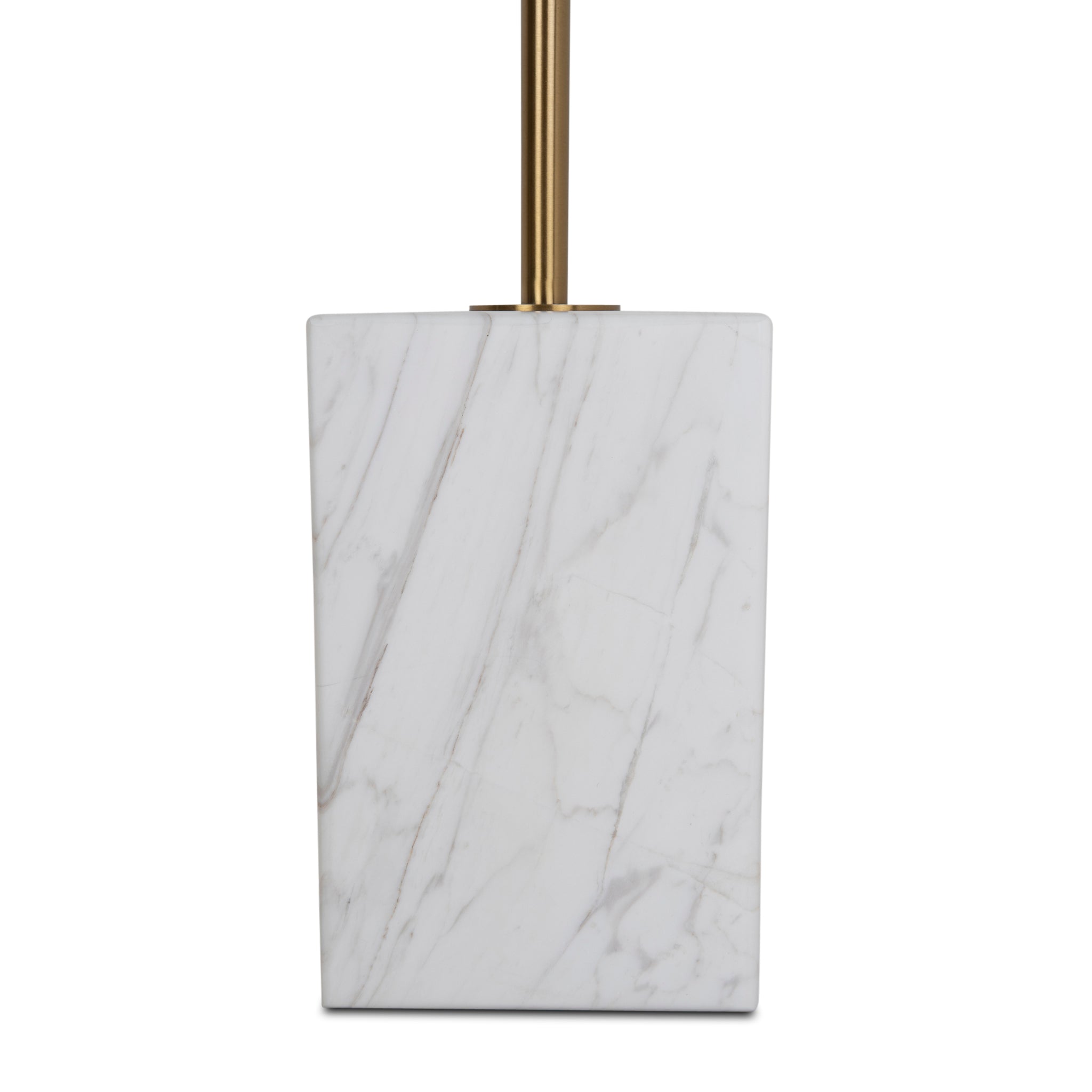 45cm Brushed Gold Capri Side Table - Carrara Marble