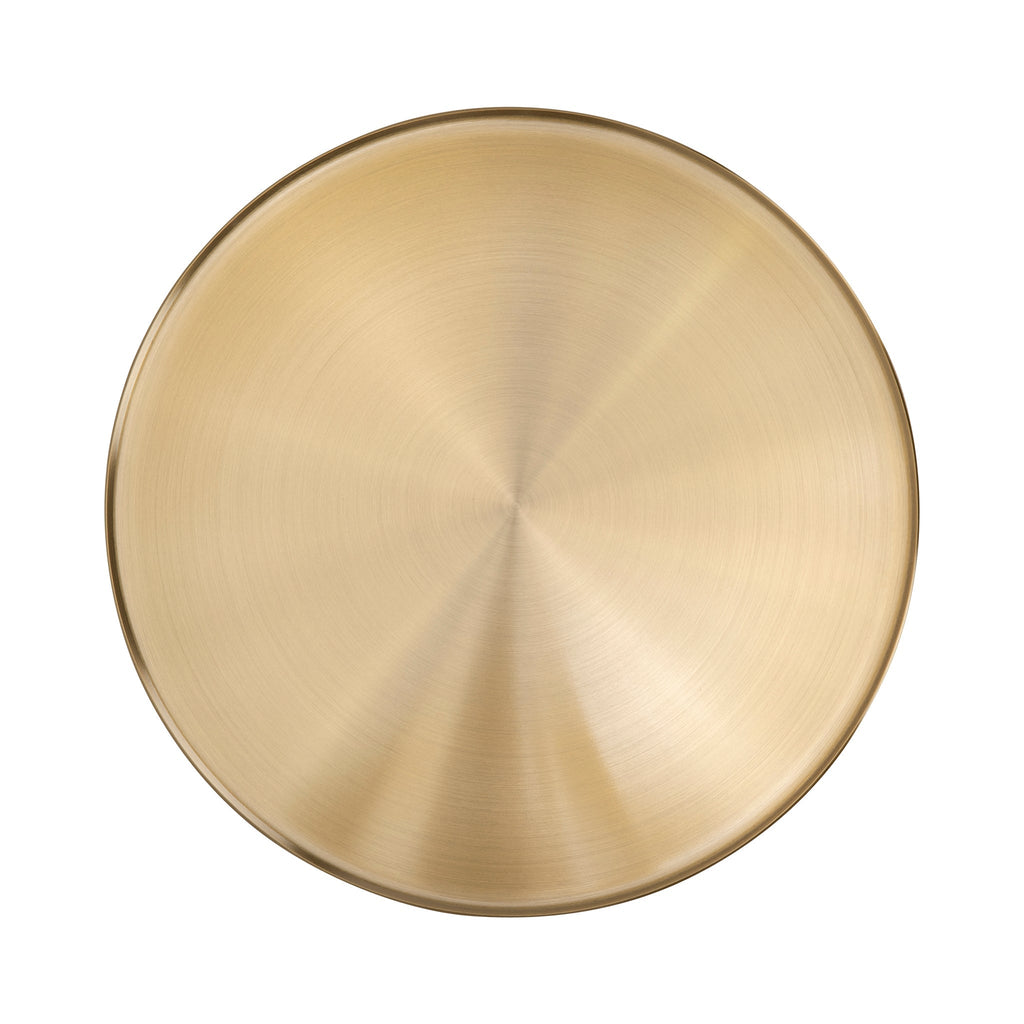 45cm Brushed Gold Capri Side Table - Carrara Marble