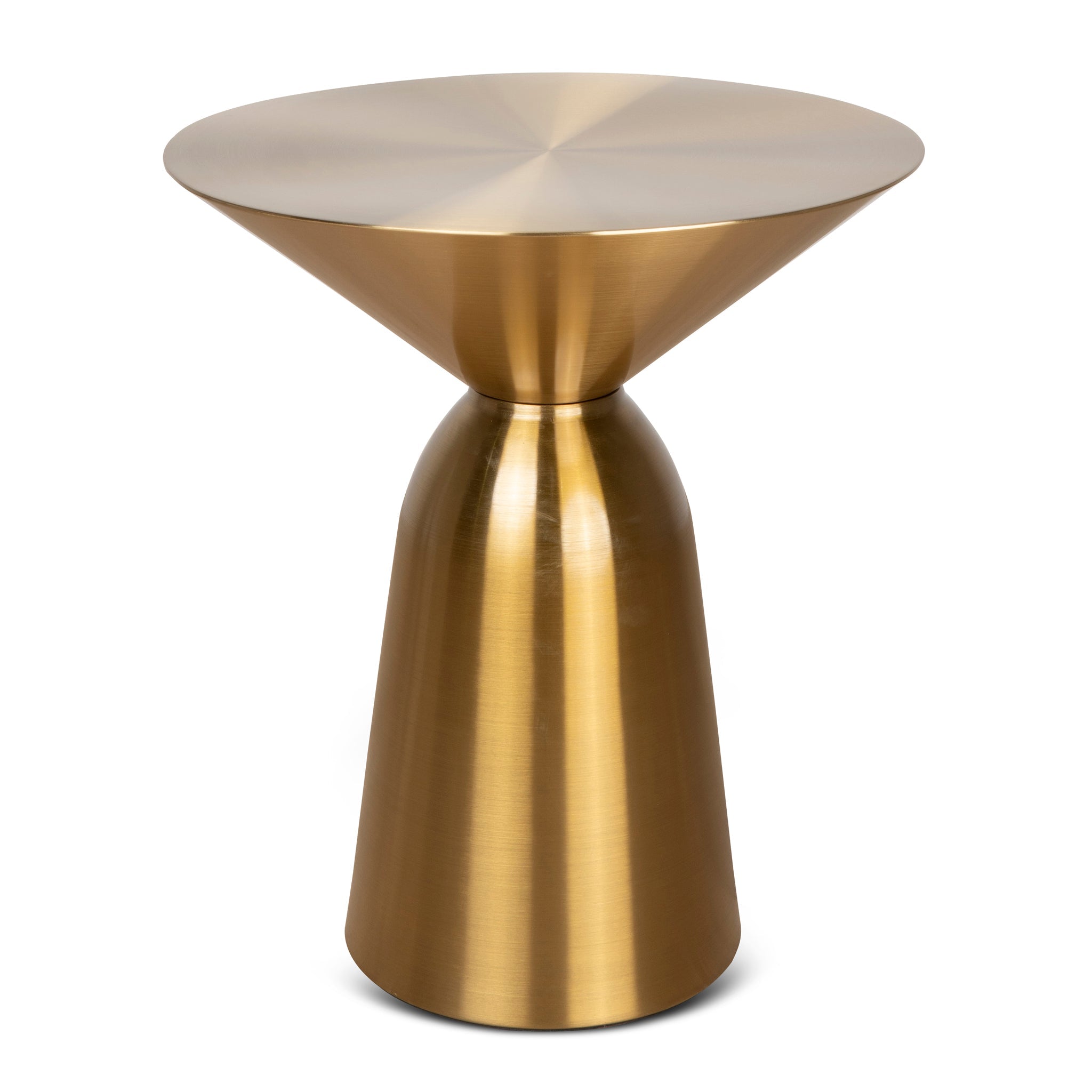 45cm Round Capri Side Table - Gold