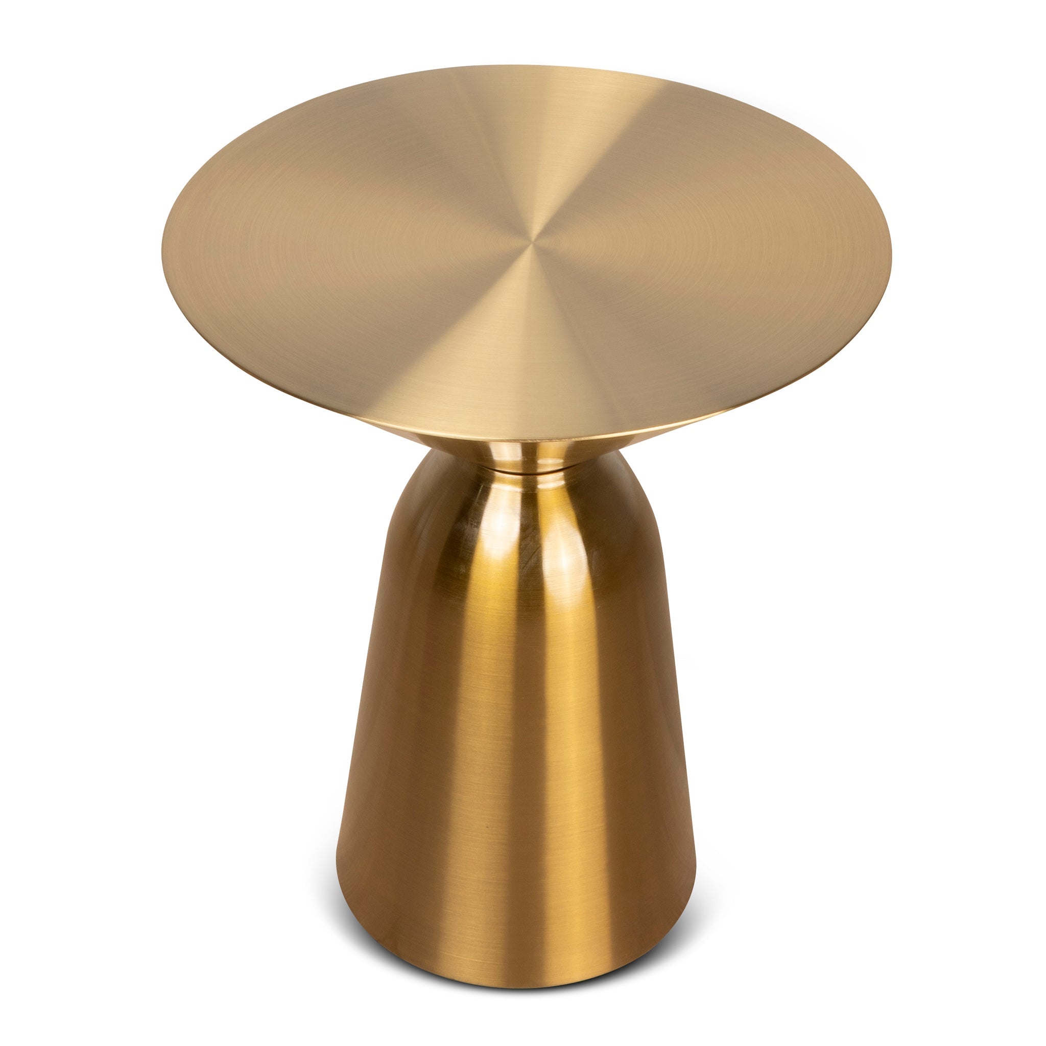 45cm Round Capri Side Table - Gold