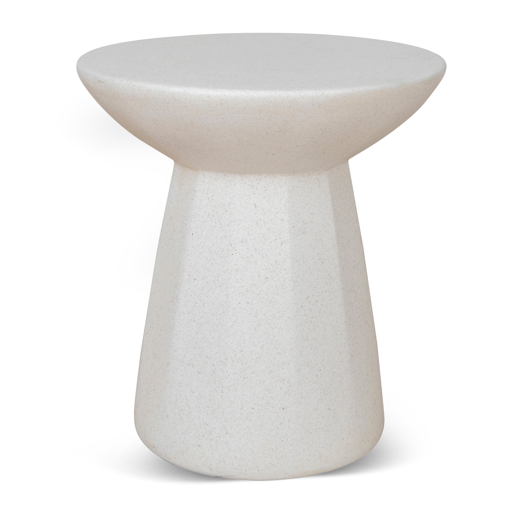 42cm Fibre Glass Capri Side Table - White