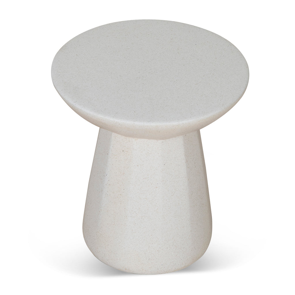 42cm Fibre Glass Capri Side Table - White