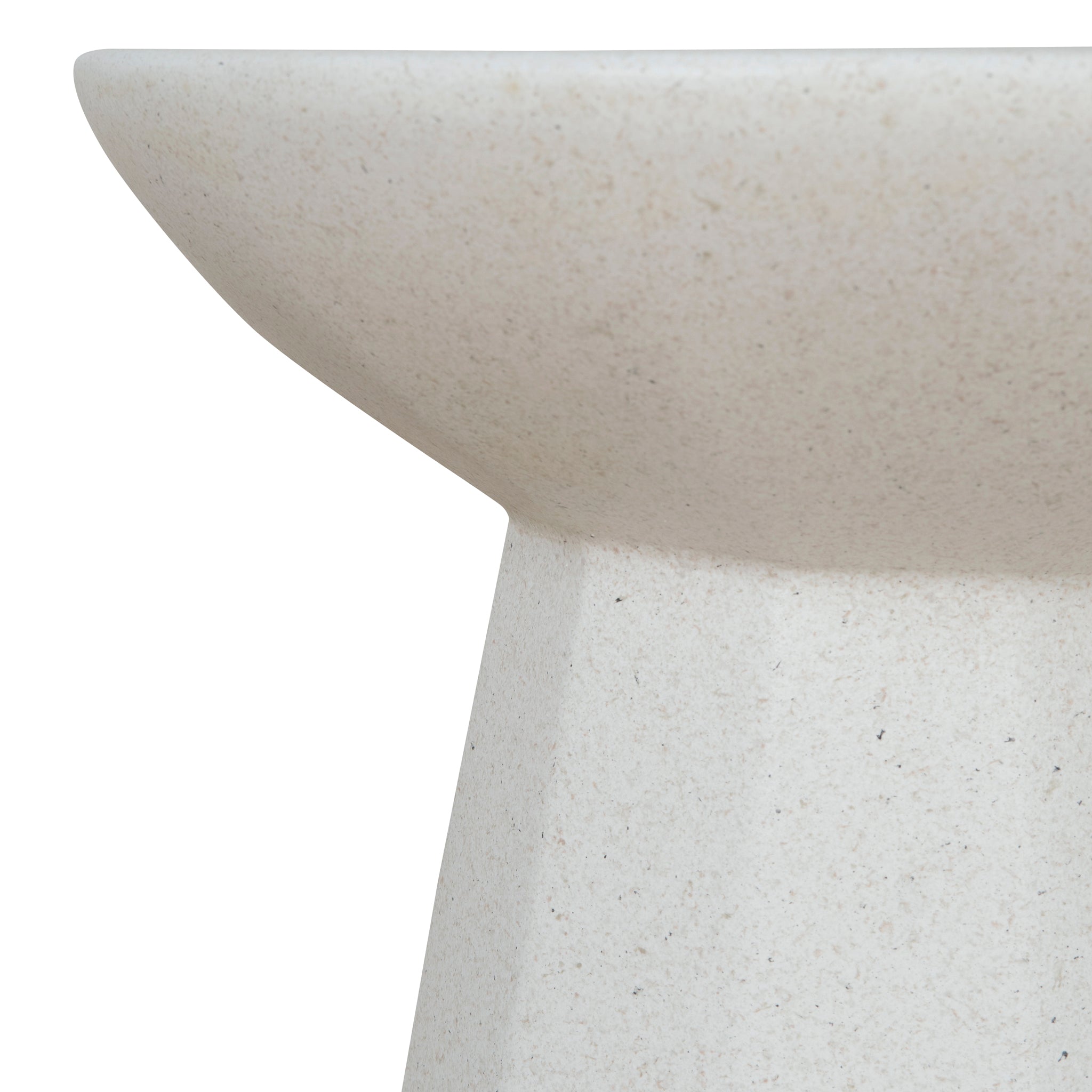 42cm Fibre Glass Capri Side Table - White