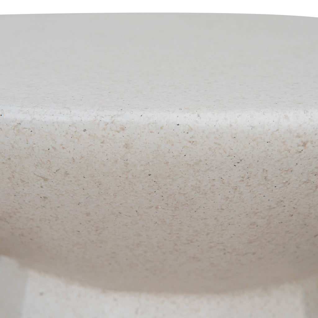 42cm Fibre Glass Capri Side Table - White