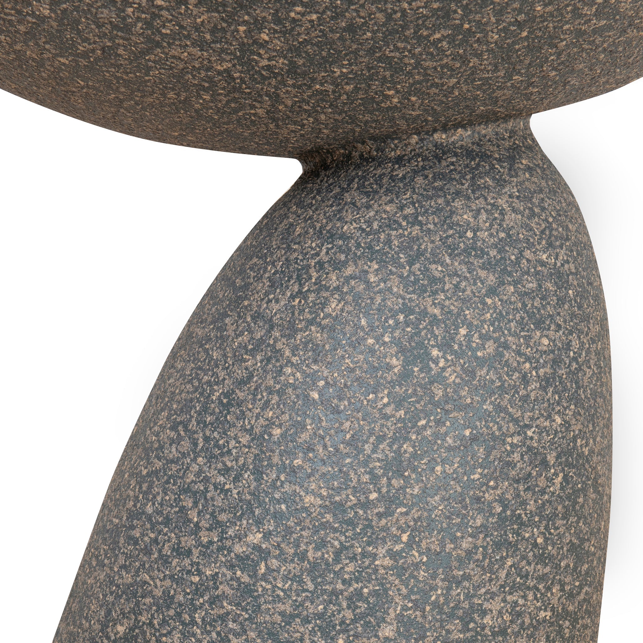 60cm Fibre Glass Capri Side Table - Charcoal Latte