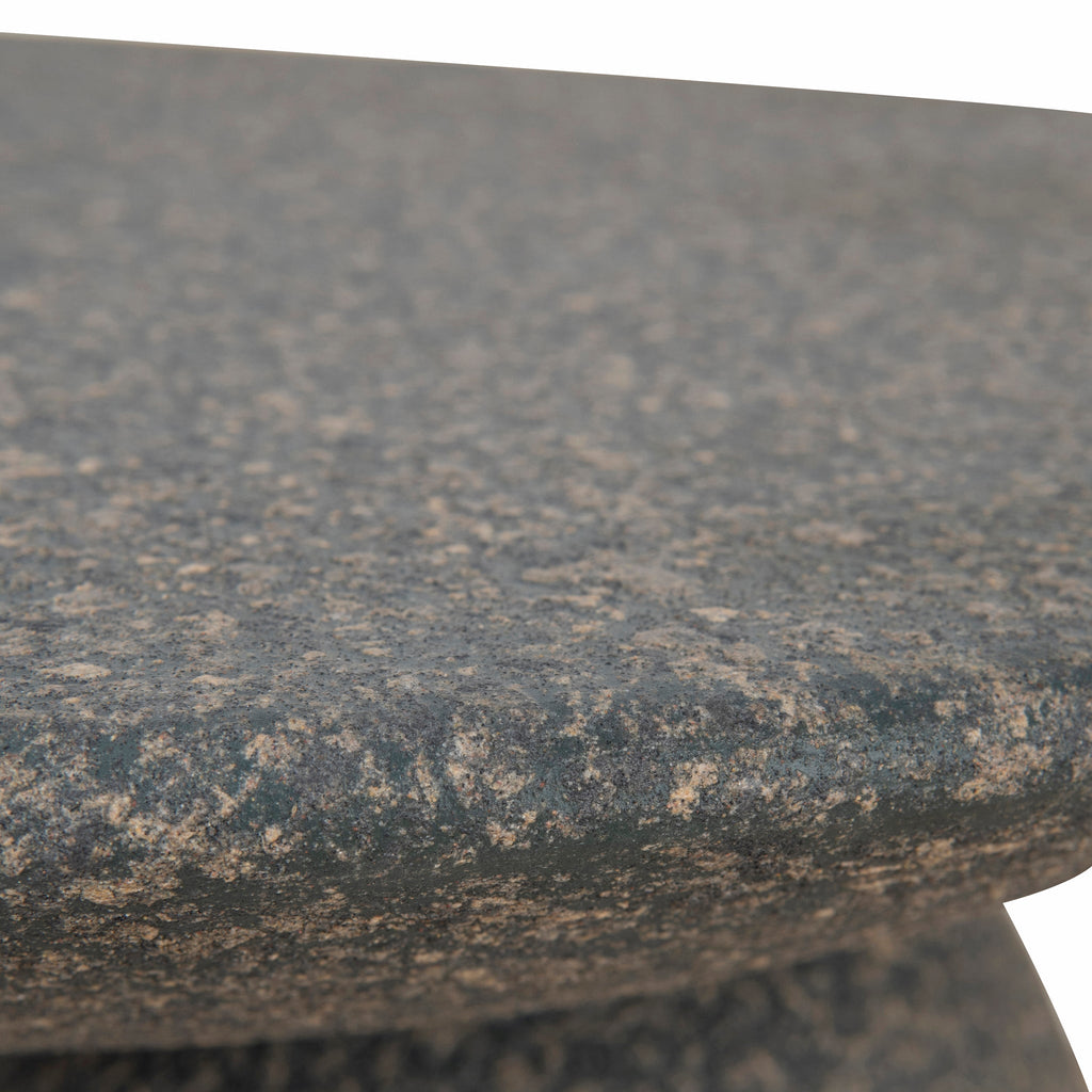 42cm Fibre Glass Capri Side Table - Charcoal Latte