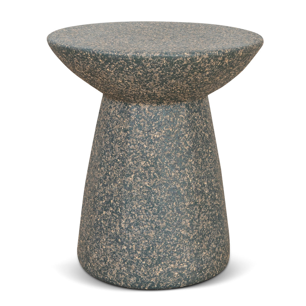 42cm Fibre Glass Capri Side Table - Charcoal Latte