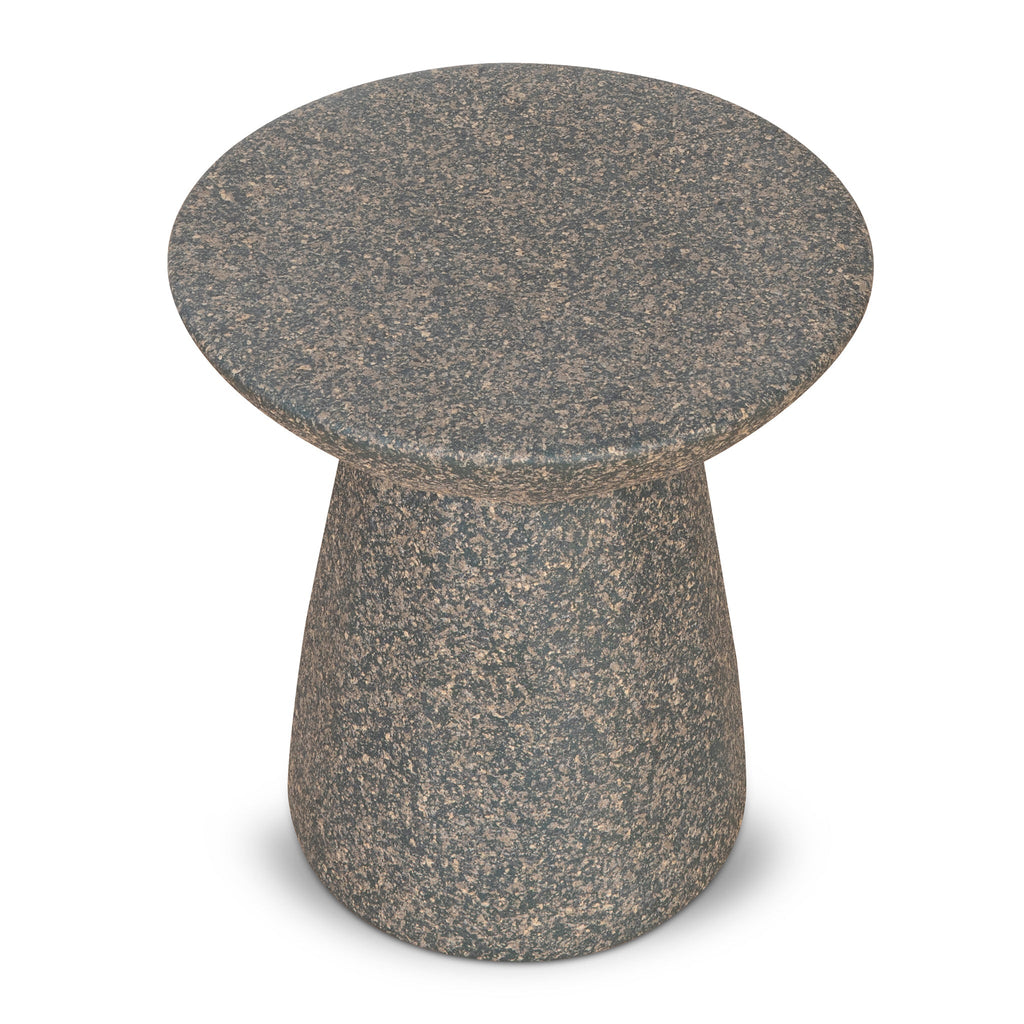 42cm Fibre Glass Capri Side Table - Charcoal Latte