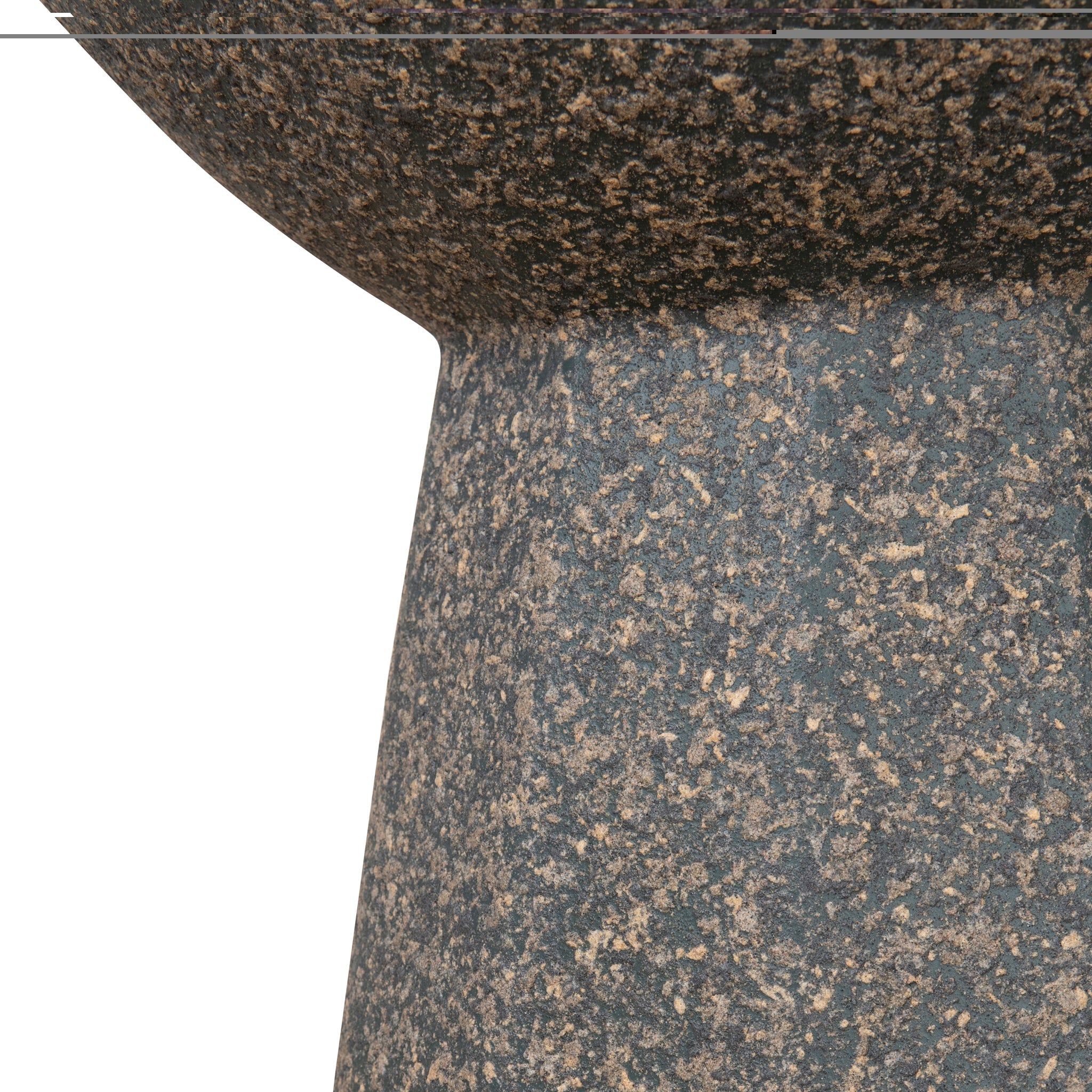 42cm Fibre Glass Capri Side Table - Charcoal Latte
