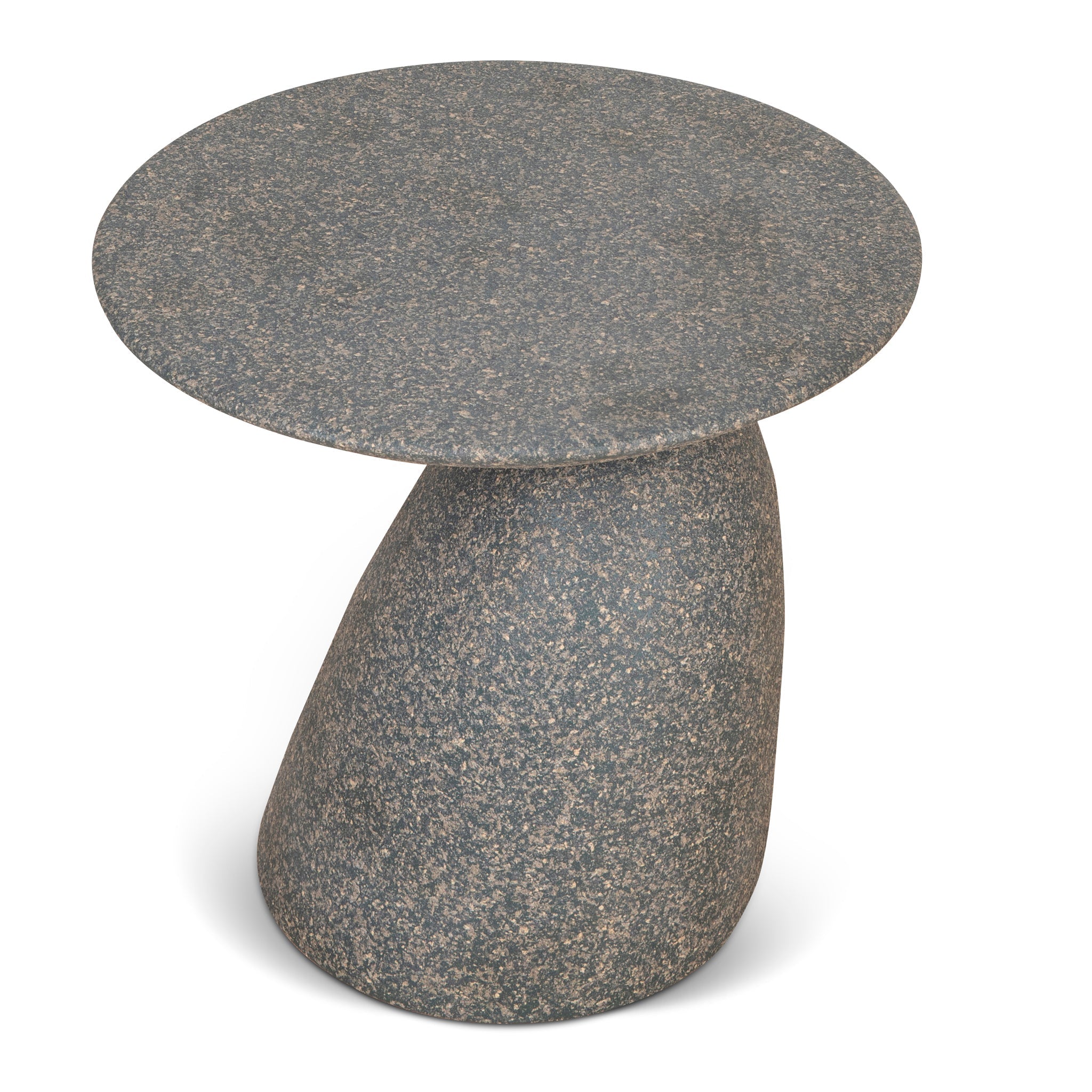 60cm Fibre Glass Capri Side Table - Charcoal Latte