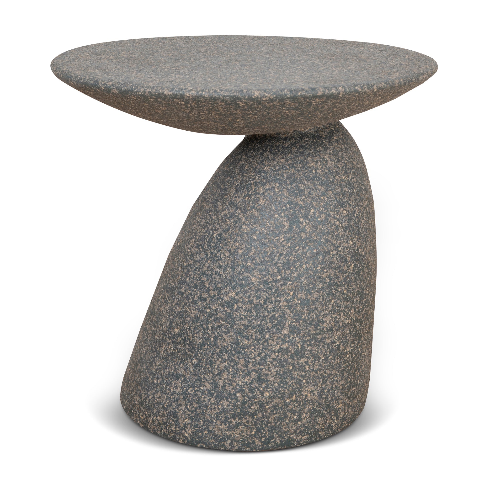 60cm Fibre Glass Capri Side Table - Charcoal Latte
