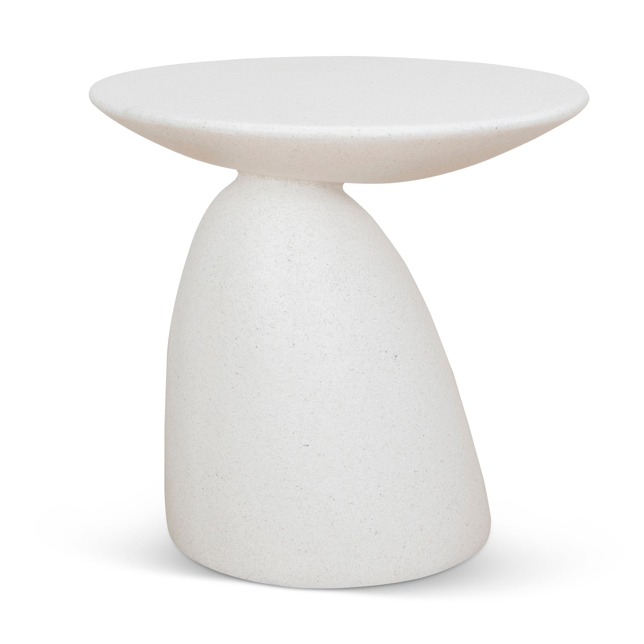 60cm Fibre Glass Capri Side Table - White