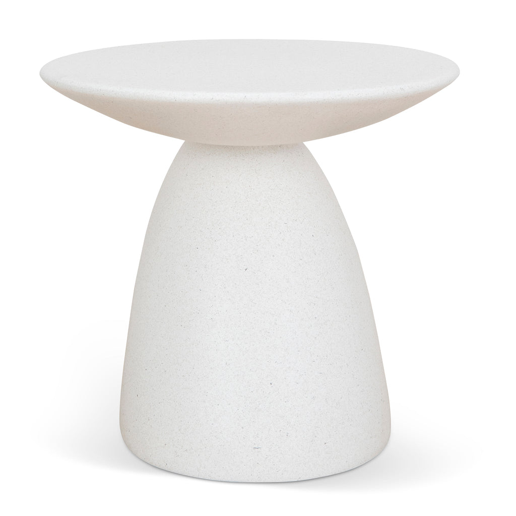 60cm Fibre Glass Capri Side Table - White