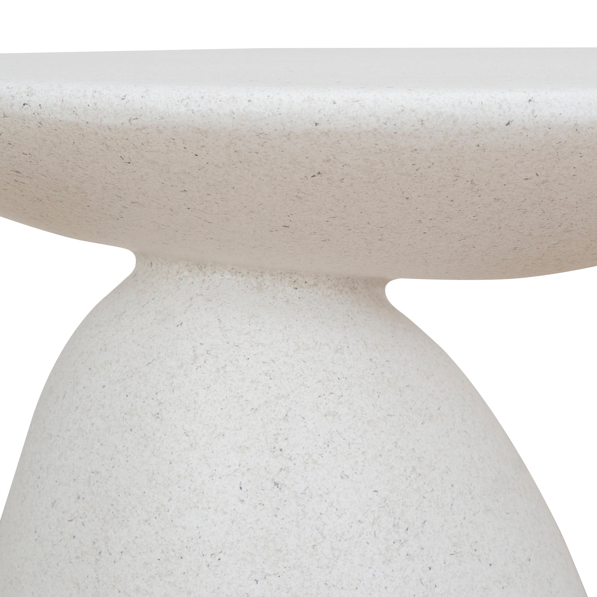 60cm Fibre Glass Capri Side Table - White