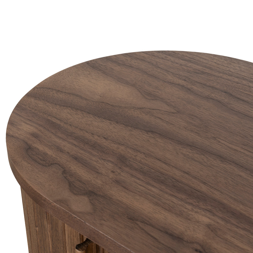 55cm Capri Side Table - Walnut