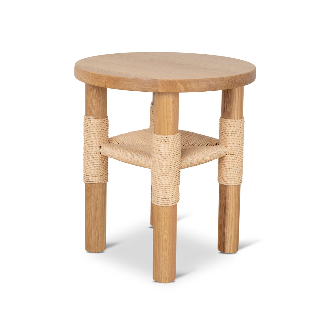 42cm Round Capri Side Table - Natural