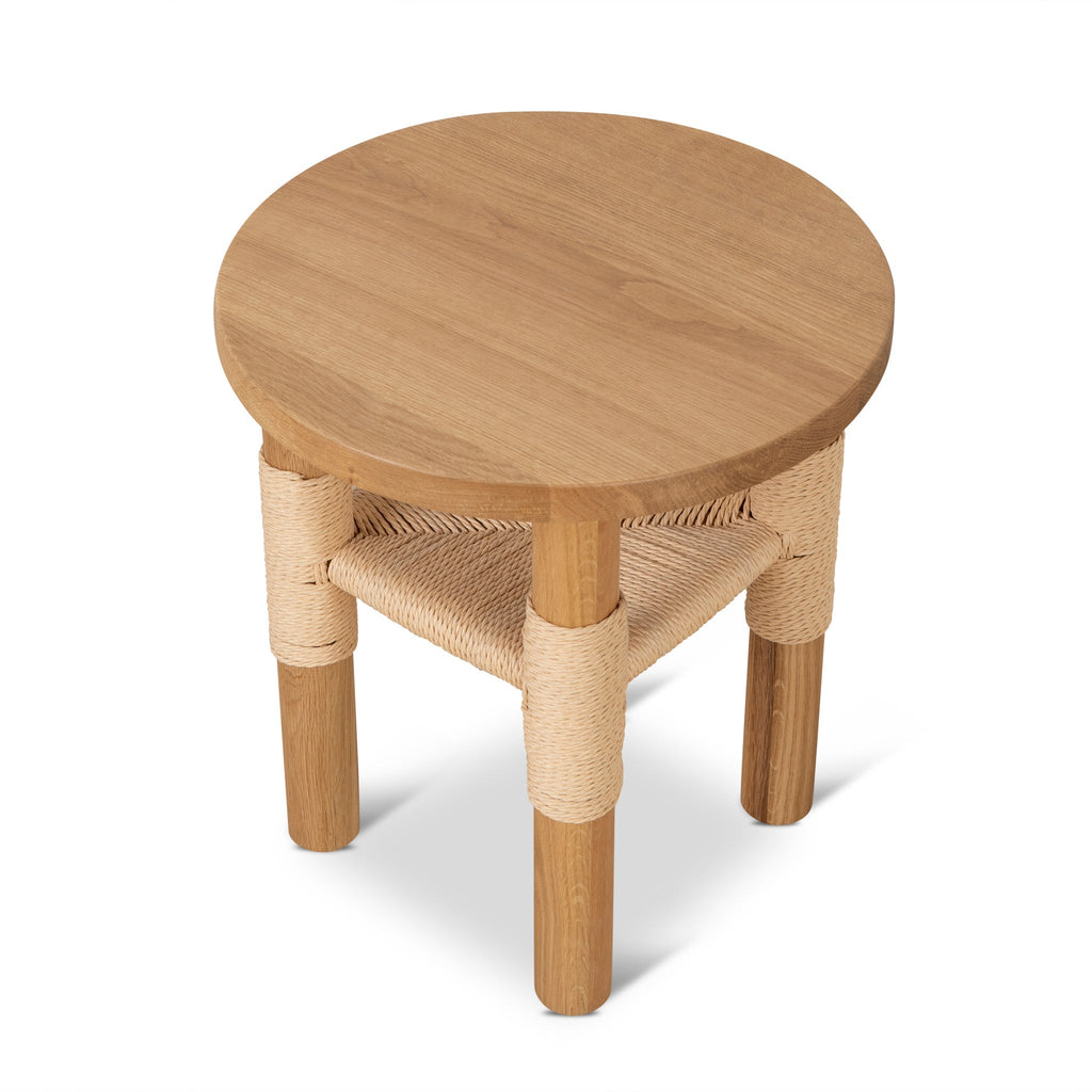 42cm Round Capri Side Table - Natural