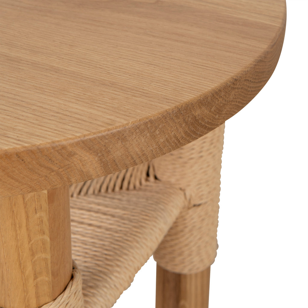 42cm Round Capri Side Table - Natural