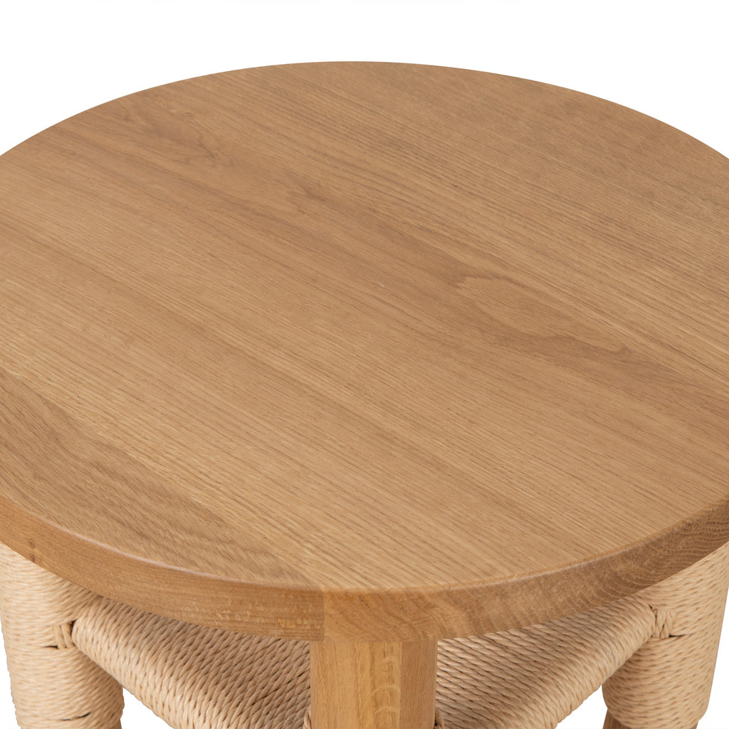 42cm Round Capri Side Table - Natural