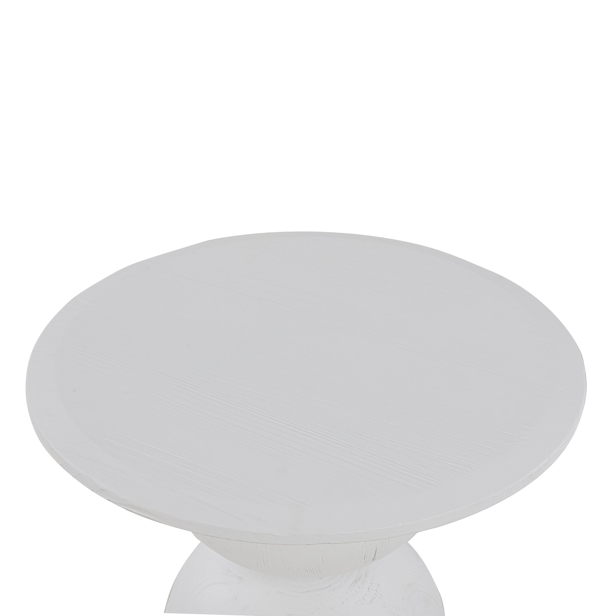 Round Capri Side Table - Full White