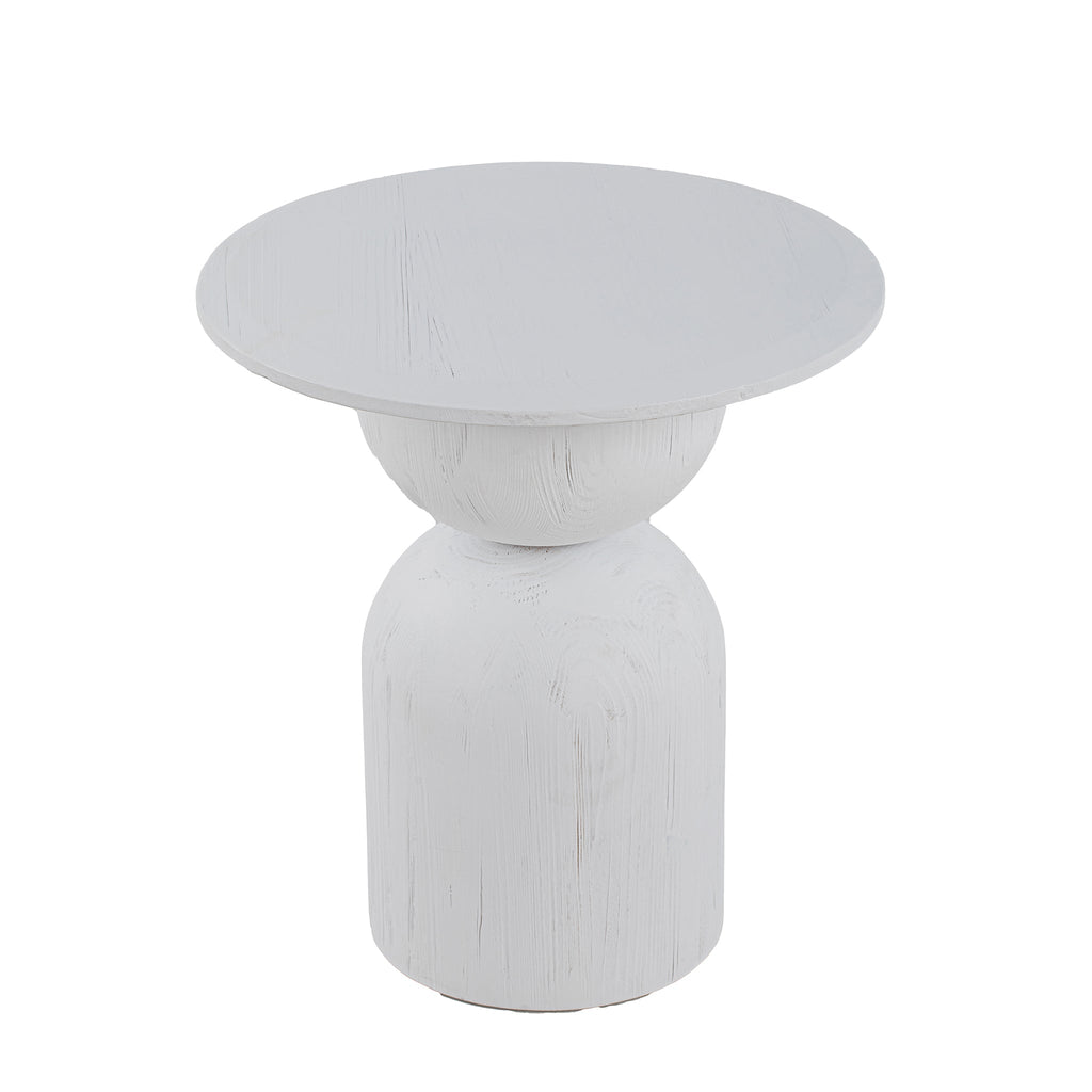 Round Capri Side Table - Full White