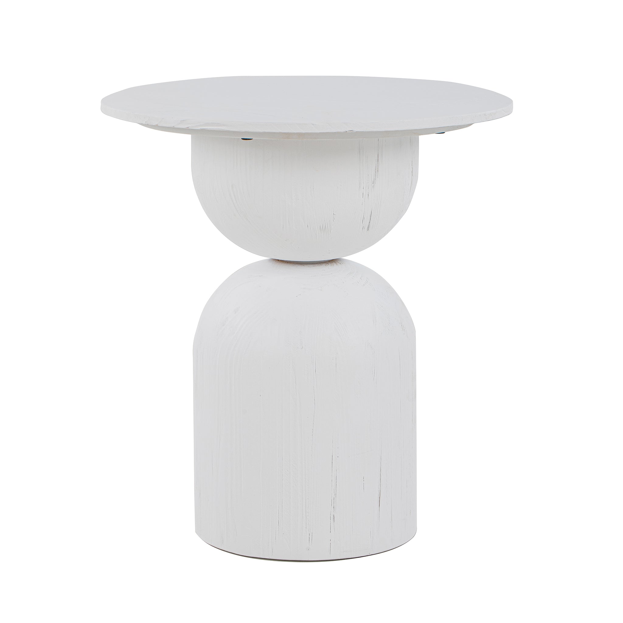 Round Capri Side Table - Full White