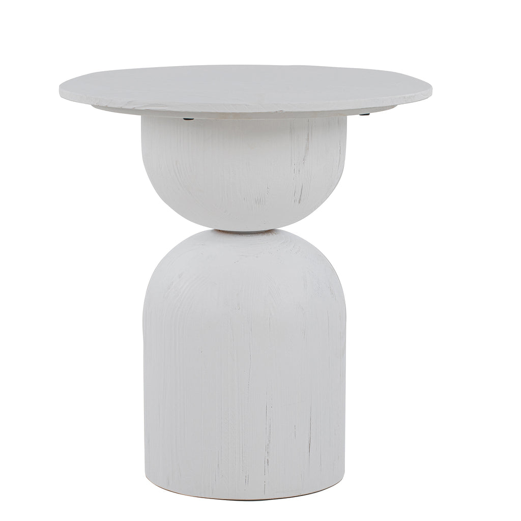 Round Capri Side Table - Full White