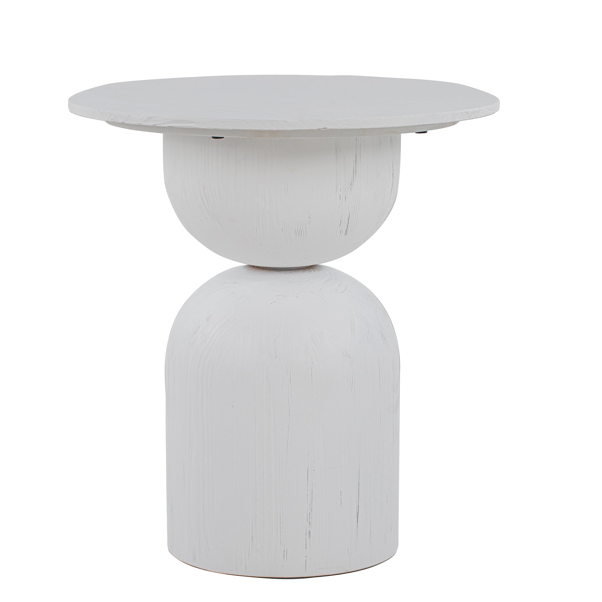 Round Capri Side Table - Full White