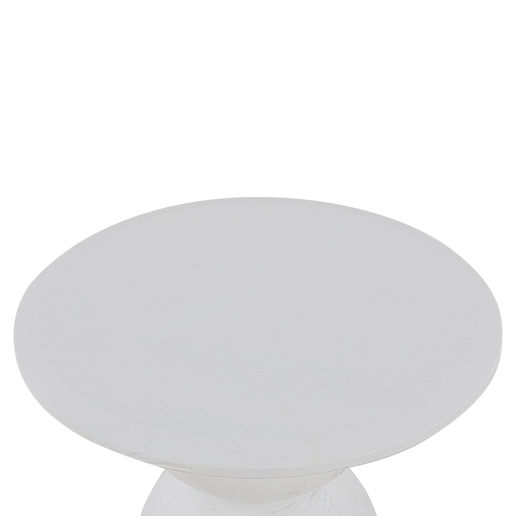 Round Capri Side Table - Full White