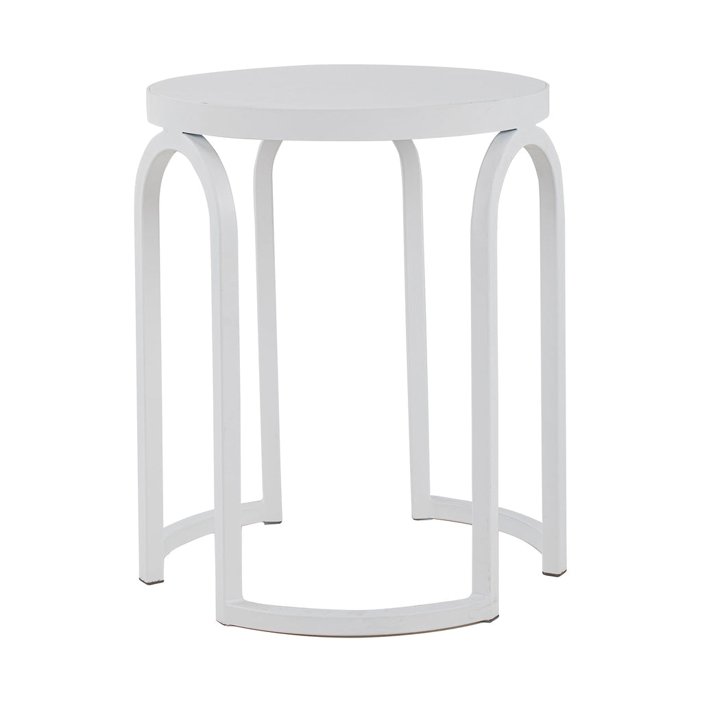 Oak Capri Side Table - Full White