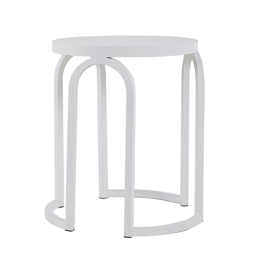 Oak Capri Side Table - Full White