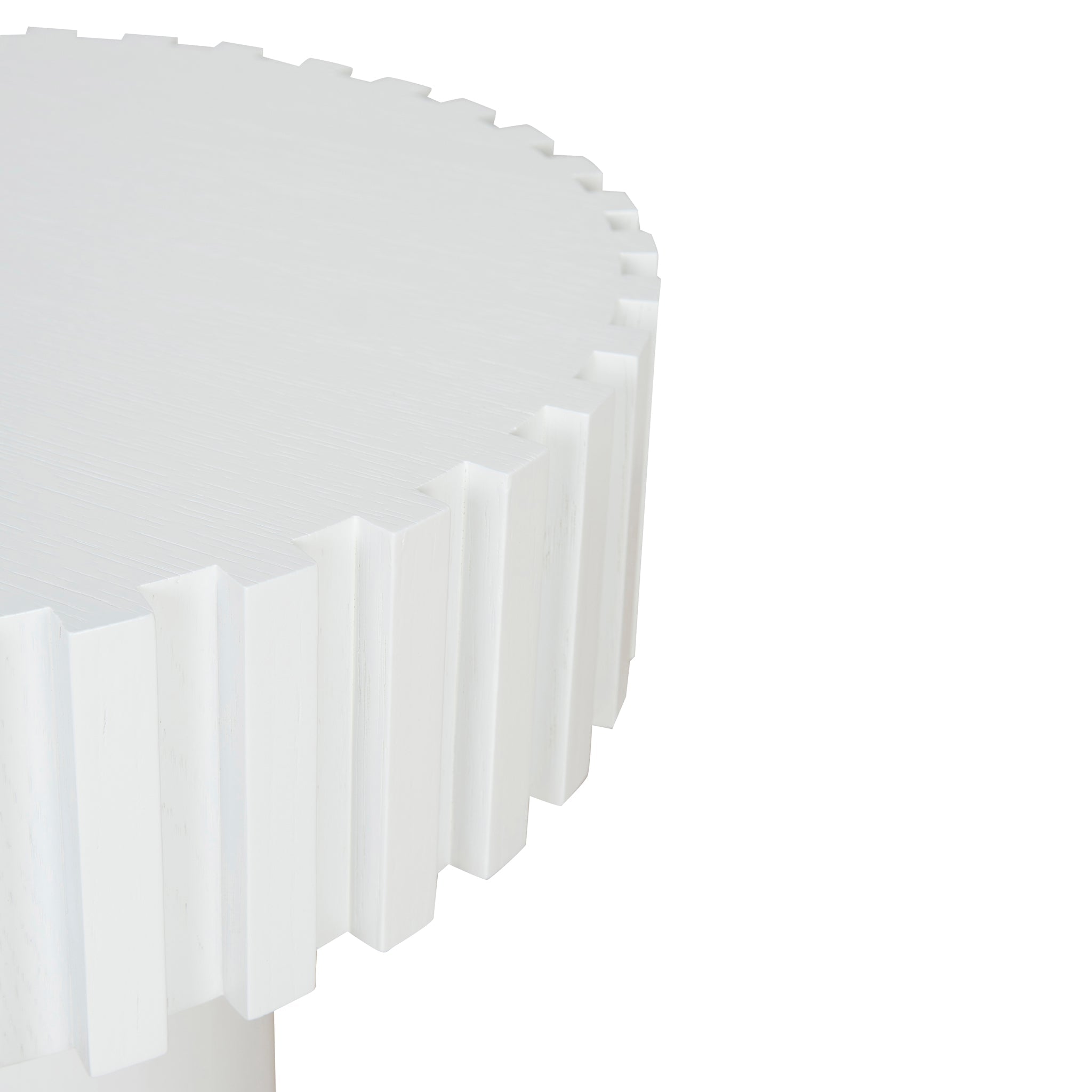 50cm Round Capri Side Table - Full White