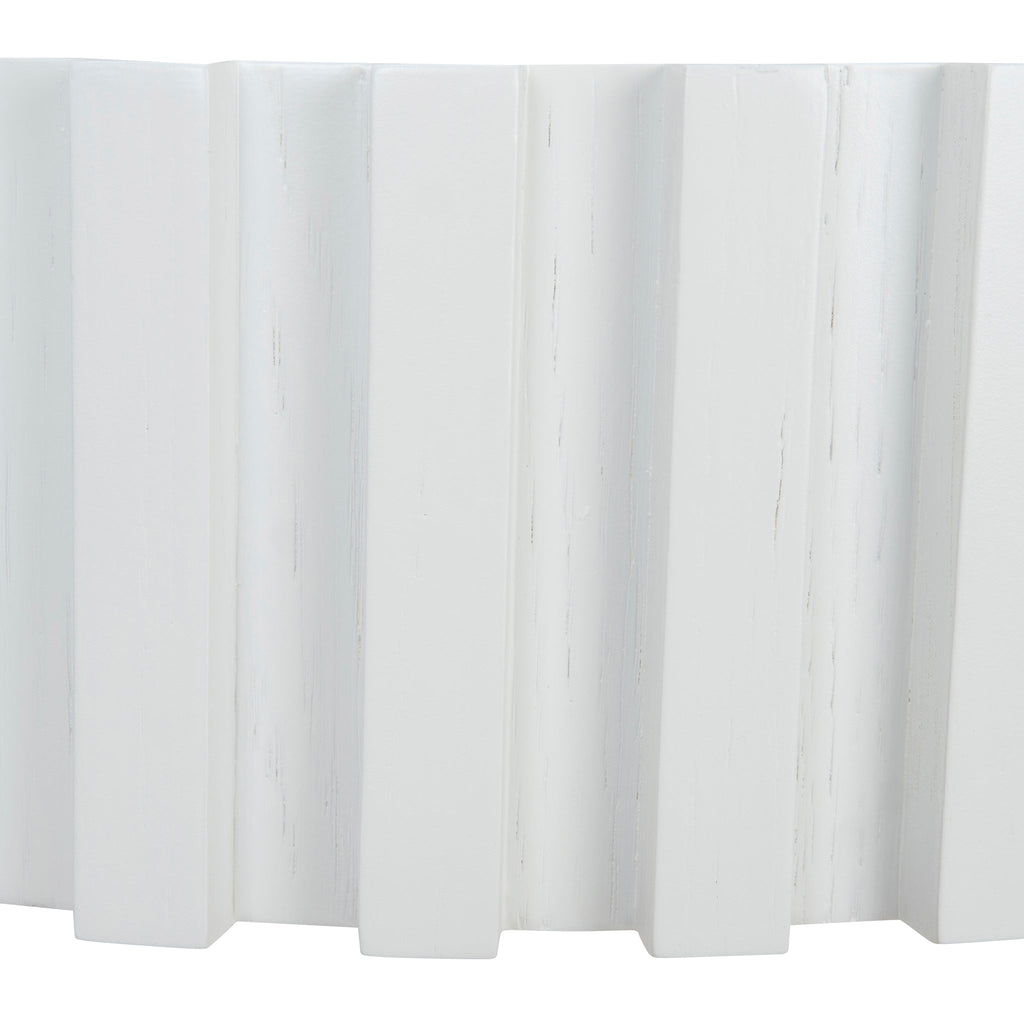50cm Round Capri Side Table - Full White