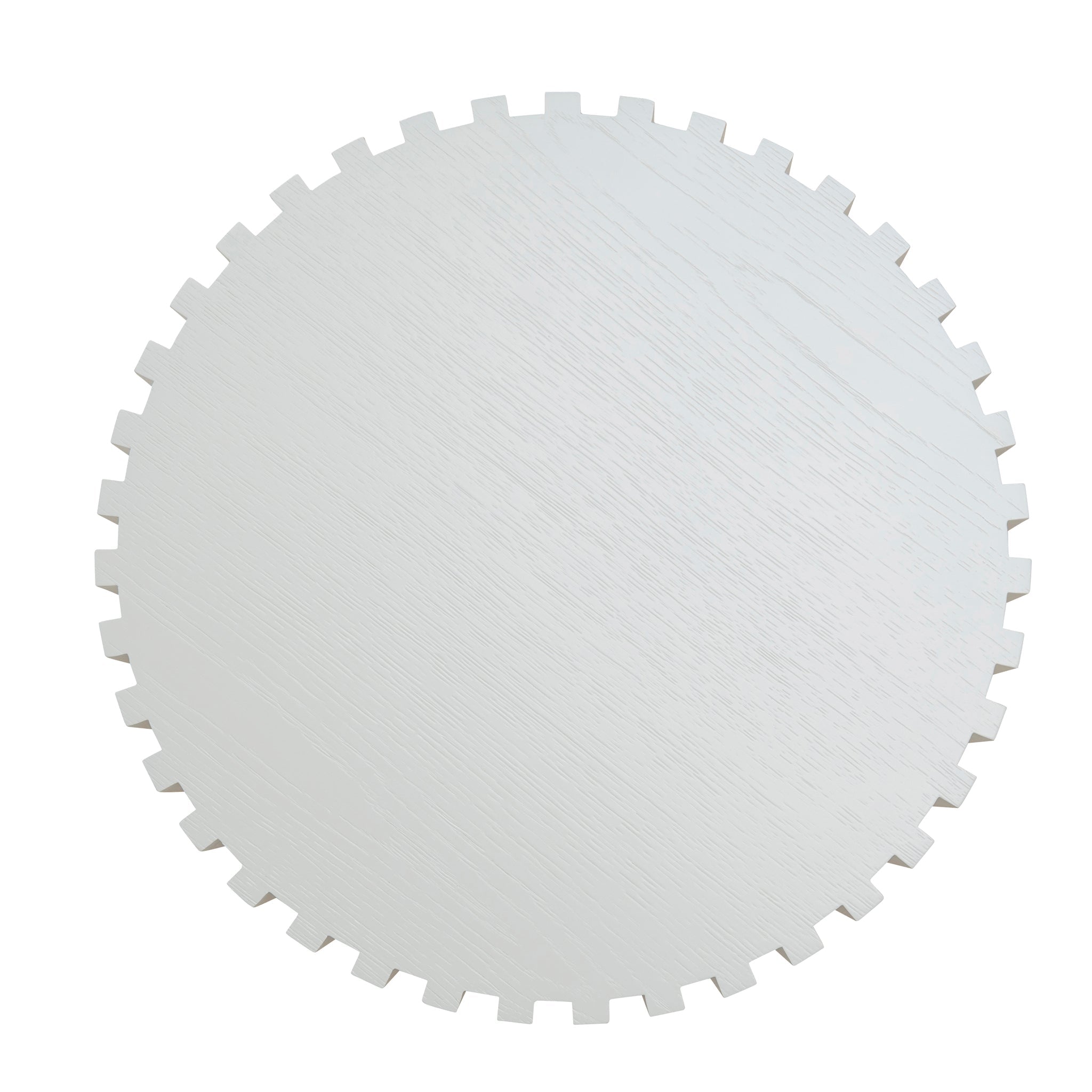 50cm Round Capri Side Table - Full White