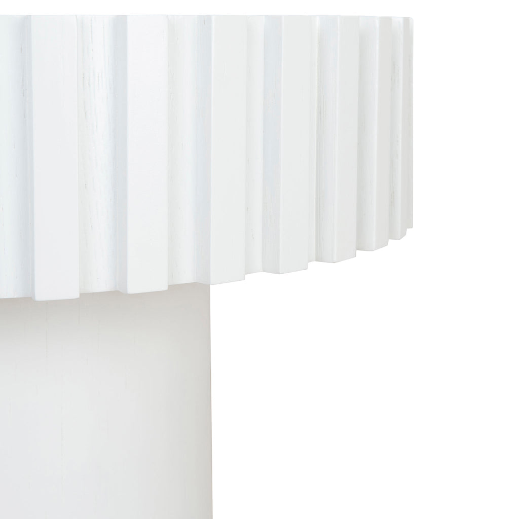 50cm Round Capri Side Table - Full White