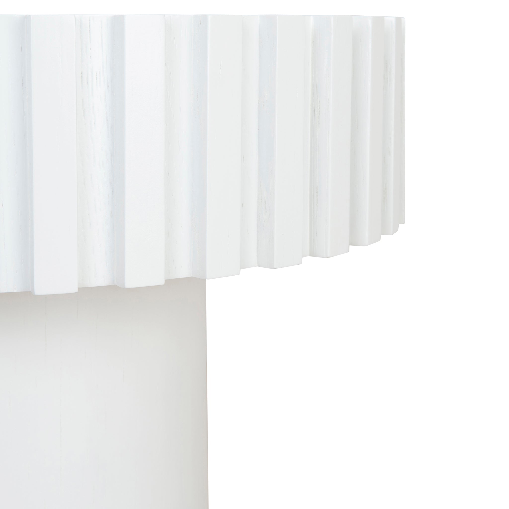 50cm Round Capri Side Table - Full White