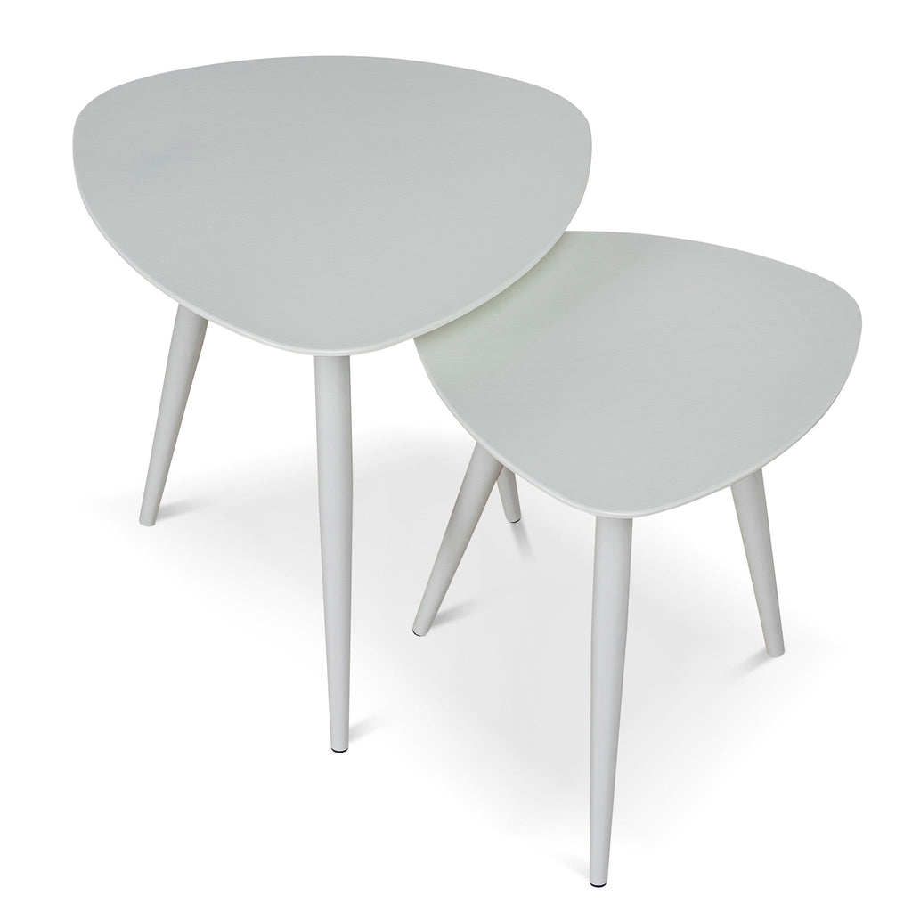 of 2 - CST8986-KD Capri Side Table - White