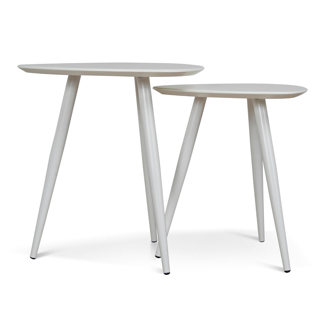 of 2 - CST8986-KD Capri Side Table - White