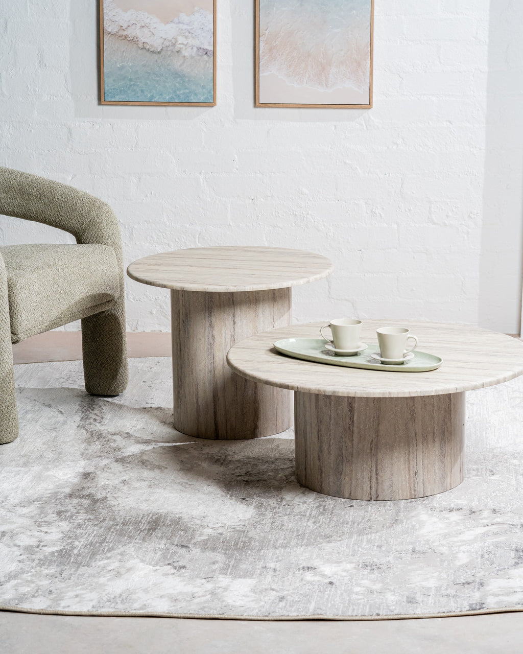 Sevara Coffee Table Grey Marble