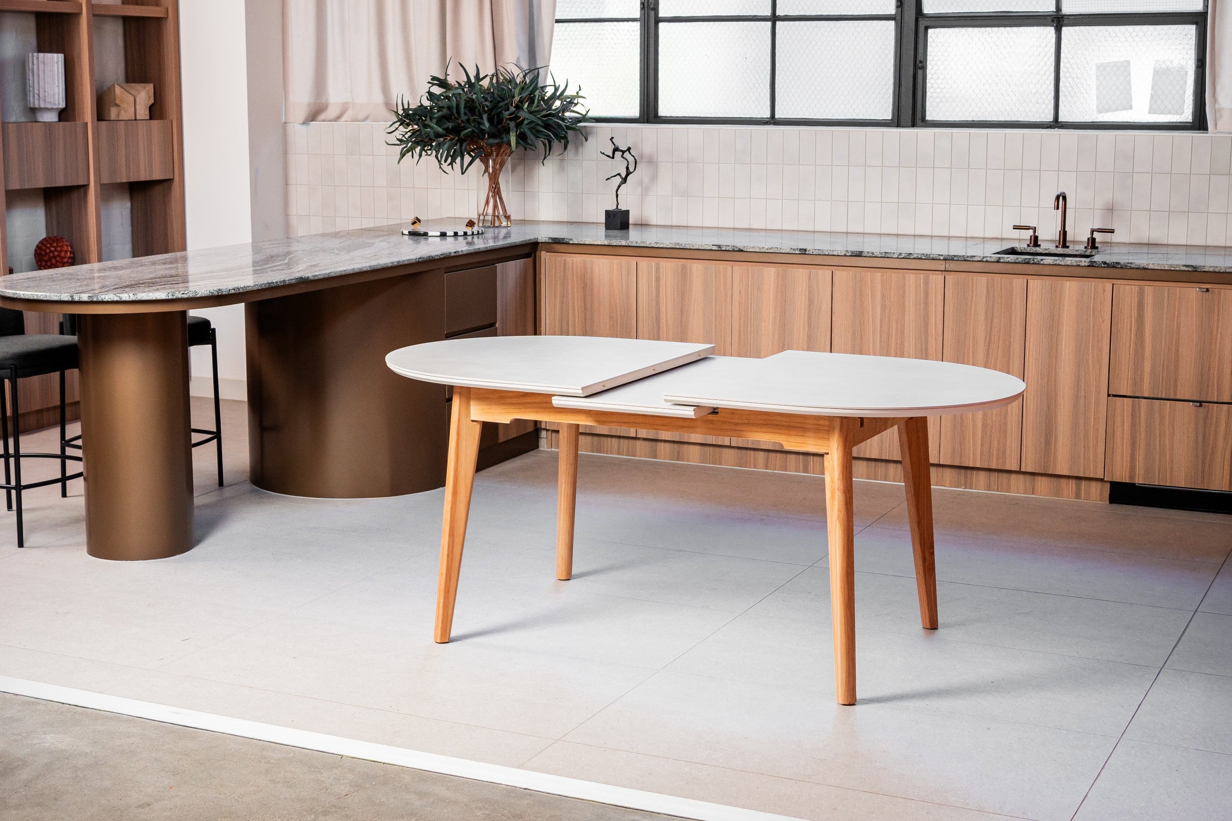 Boreal Extension Dining Table Light Grey