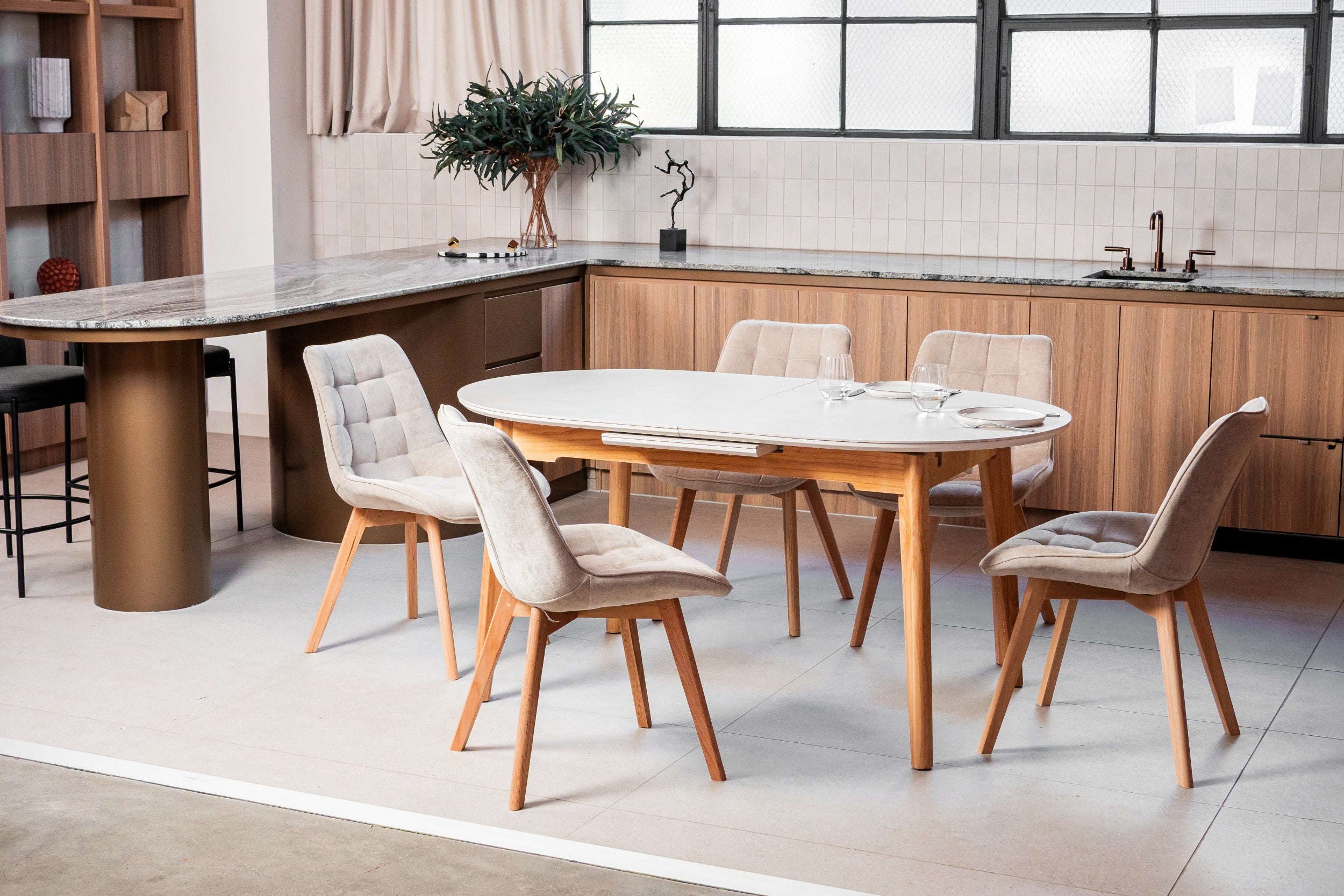 Boreal Extension Dining Table Light Grey