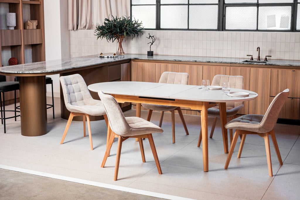 Forvella Dining Chair Taupe / Natural (Set of 2)