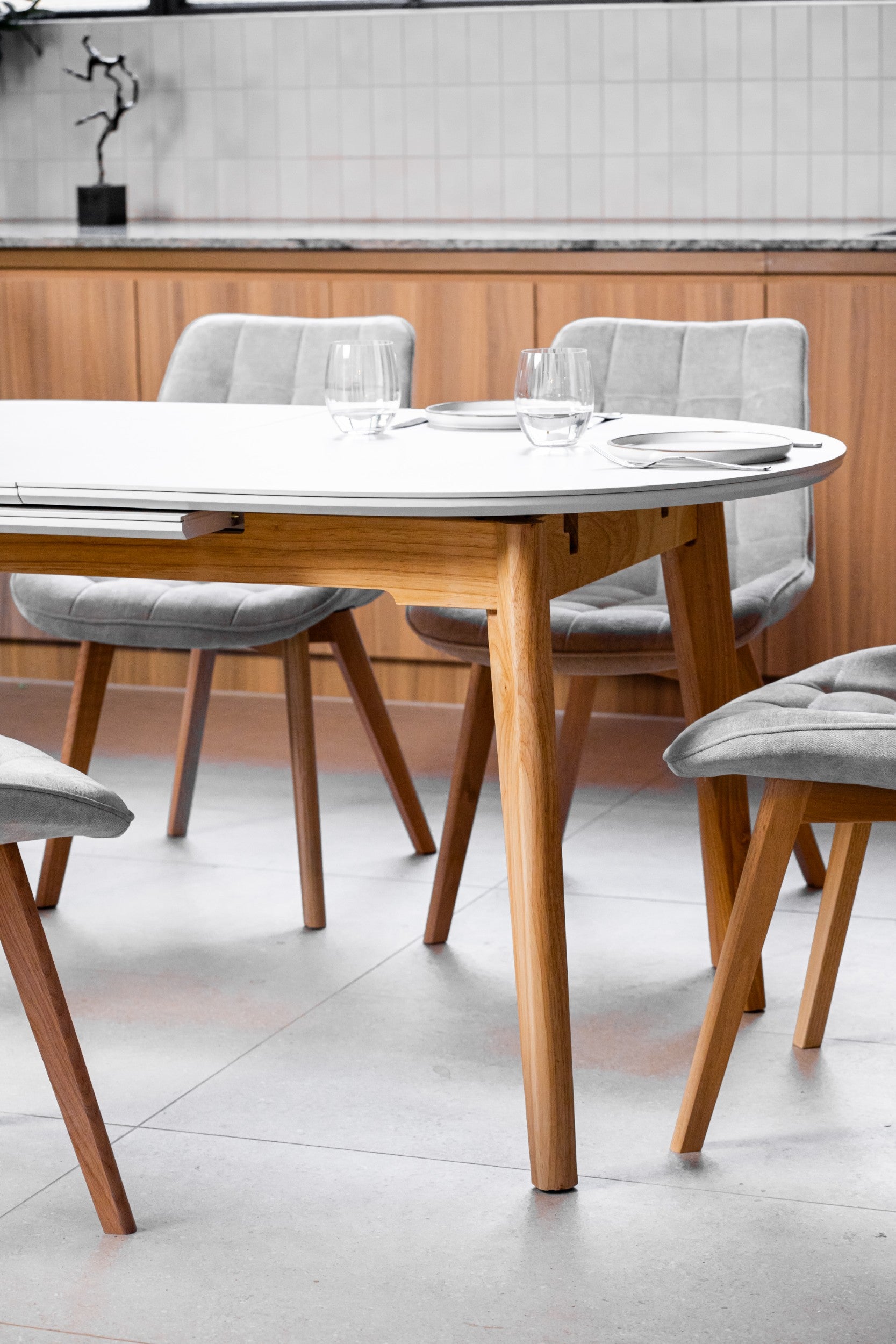 Boreal Extension Dining Table Light Grey