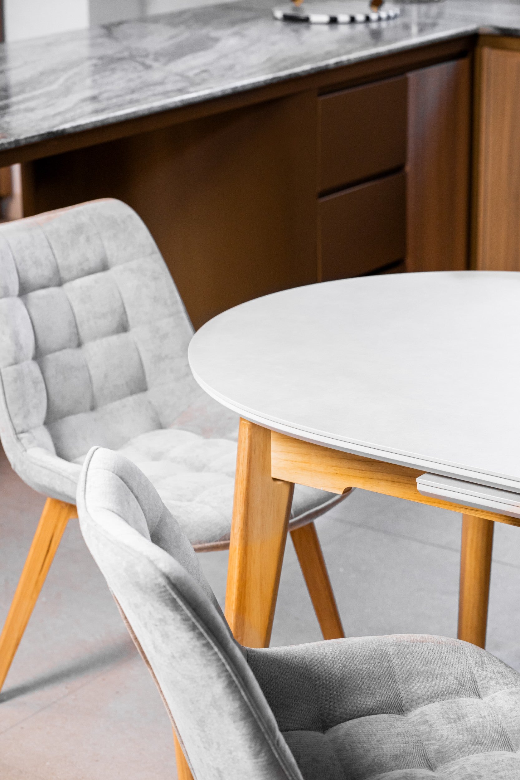 Boreal Extension Dining Table Light Grey